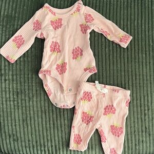 Carter's Pink Floral Baby Onesie